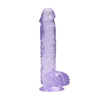 Shots toys purple realistic dildo with suction cup 6.7 inch - peaches and screams