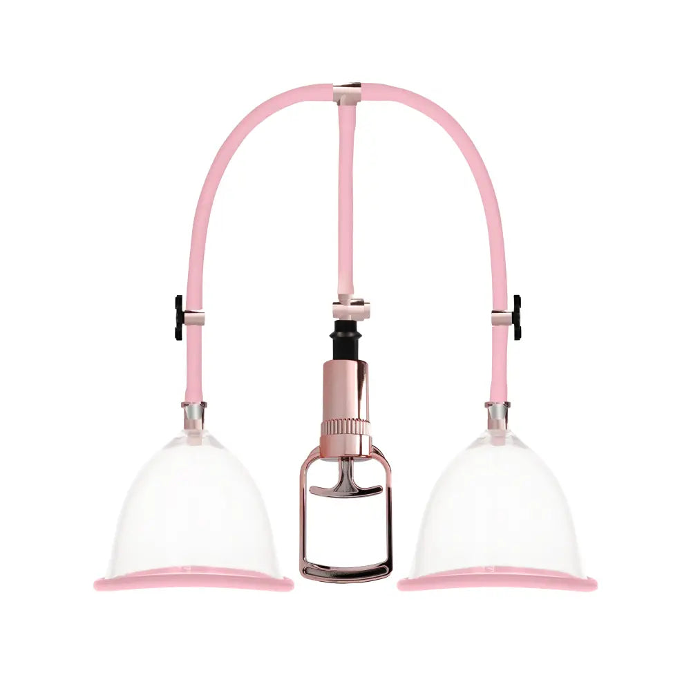 Shots toys rose gold vacuum nipple and breast pump - peaches and screams