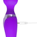 Silicone Purple 10 Speed Double Ended Rechargeable Wand Massager - Peaches and Screams