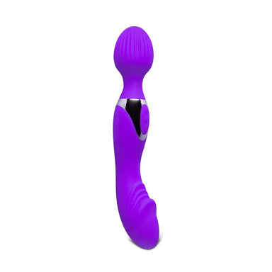 Silicone Purple 10 Speed Double Ended Rechargeable Wand Massager - Peaches and Screams
