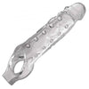 Size matters 6.5 inch clear penis extender sleeve texture - peaches and screams