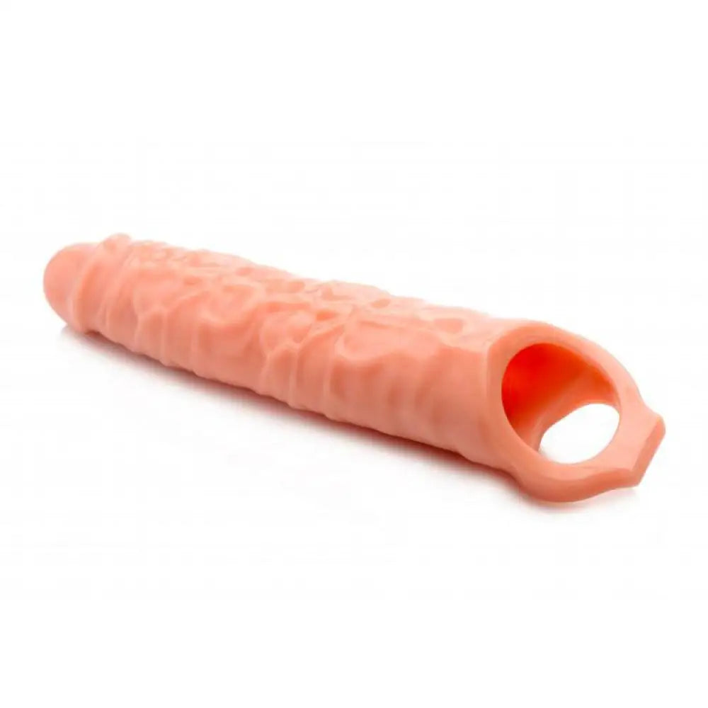 Size matters flesh pink 10.75 inch veined penis sleeve - peaches and screams