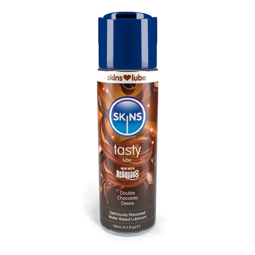 Skins double chocolate desire water based lubricant 130ml - peaches and screams