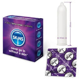 Skins extra large lubricated condoms 12 pack - peaches and screams