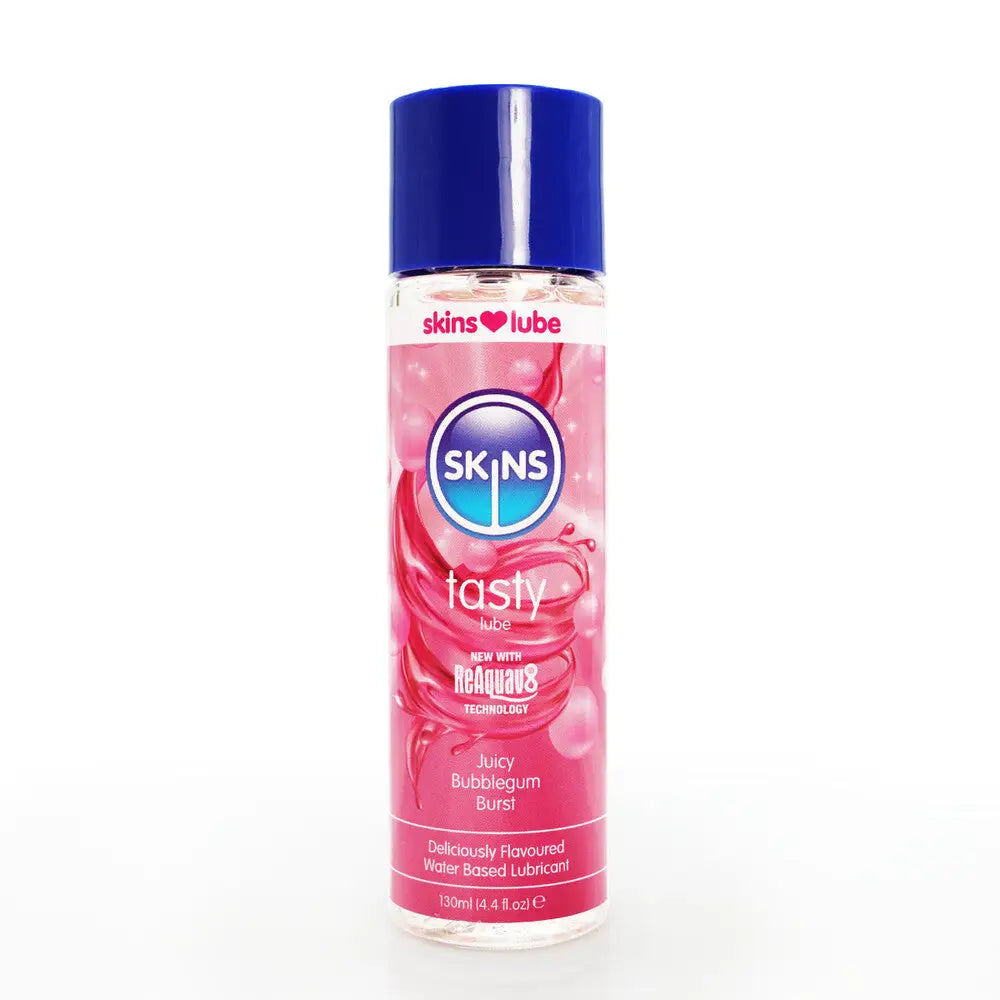 Skins juicy bubblegum blast water based lubricant 130ml - peaches and screams