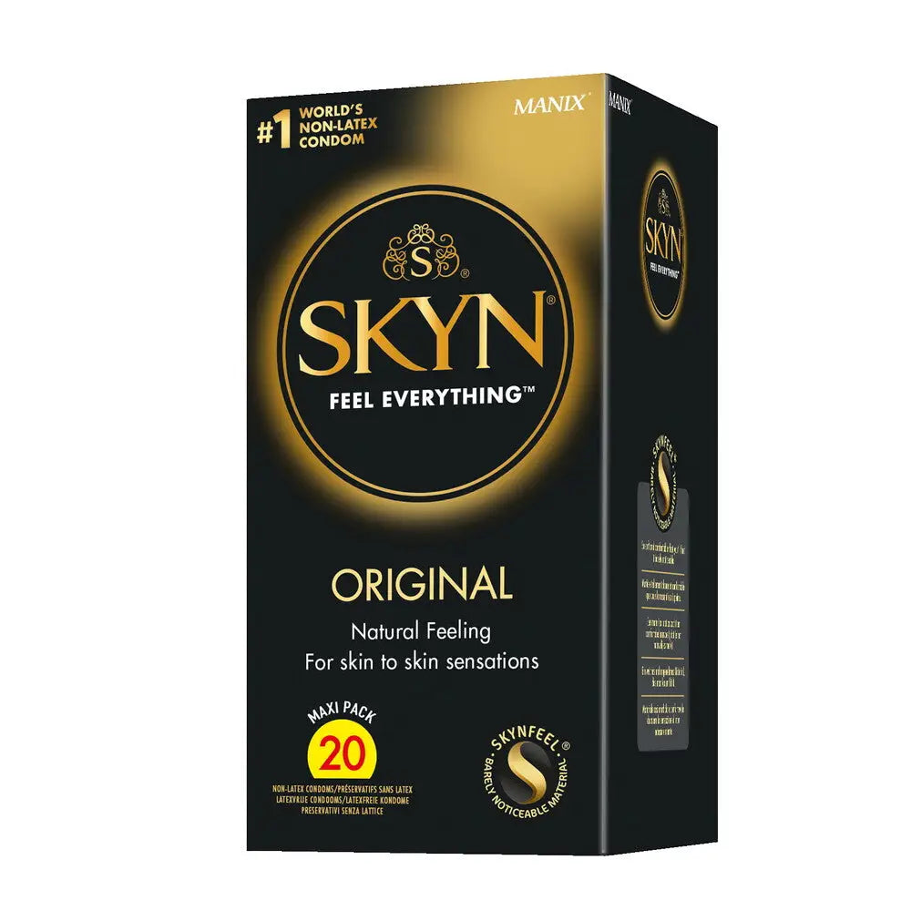 Skyn latex free natural condoms 20 pack ultra soft skynfeel - peaches and screams