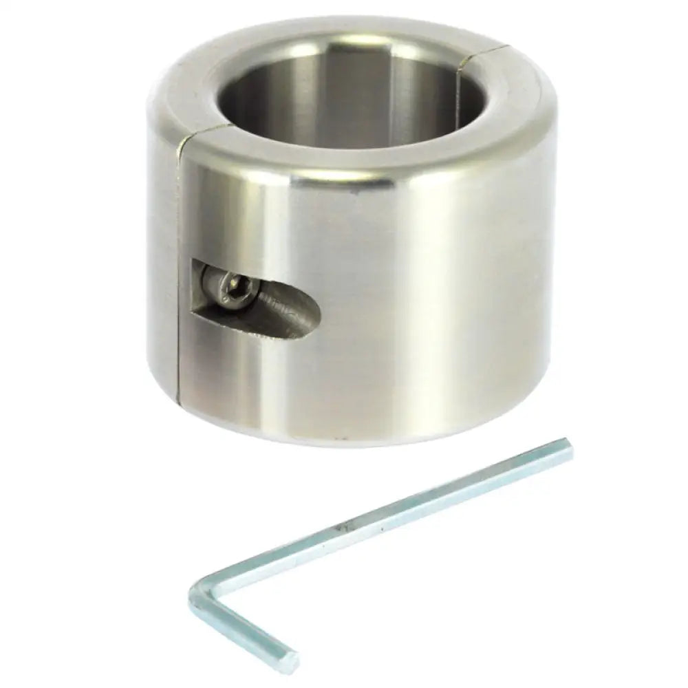 Stainless steel ball stretcher 450g weighted scrotum ring - peaches and screams
