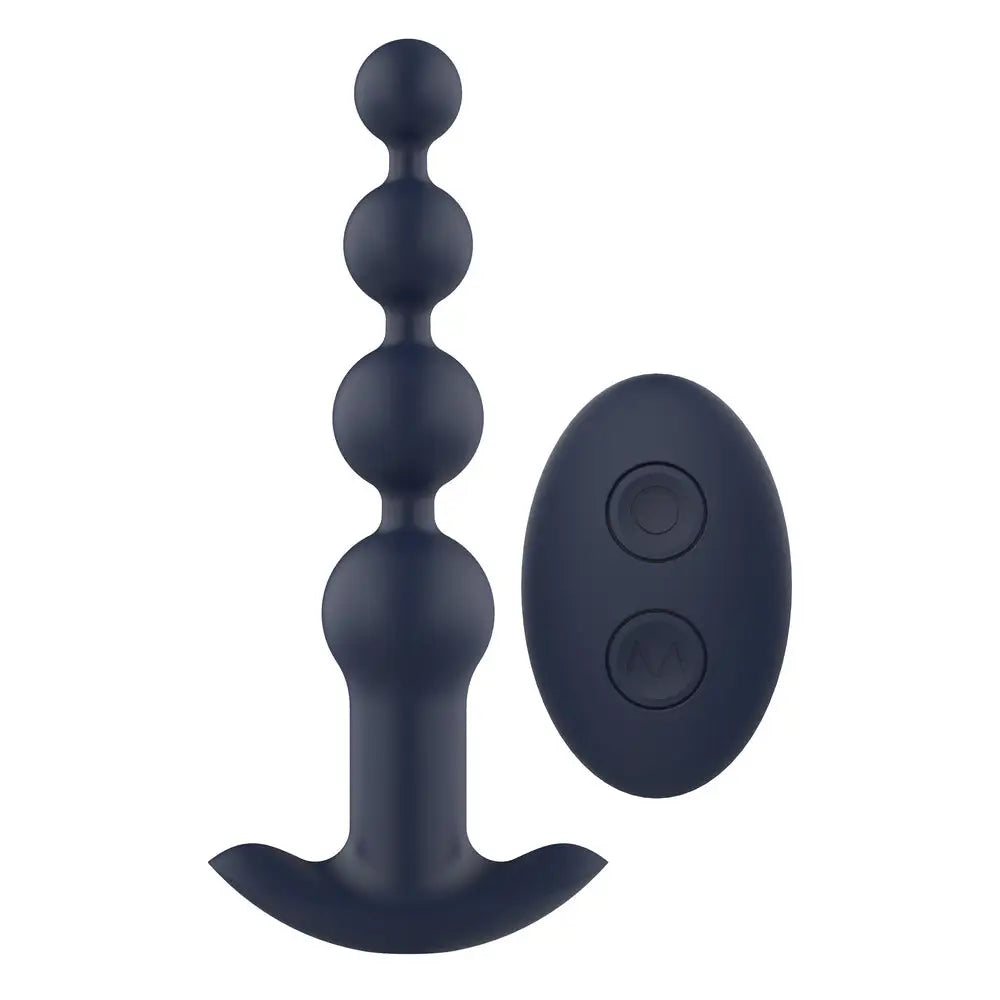 Startroopers apollo remote vibrating anal beads blue - peaches and screams