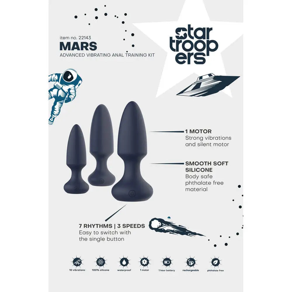 Startroopers mars advanced vibrating anal vibe kit - peaches and screams
