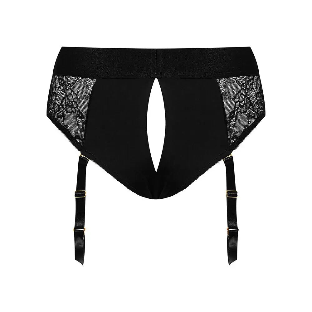 Strap on me black diva large harness lingerie for women - peaches and screams