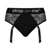 Strap on me black diva large harness lingerie for women - peaches and screams
