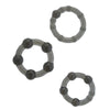Stretchy beaded black cock ring set of 3 for men - peaches and screams