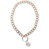 Taboom dona stainless steel gold bondage collar - peaches and screams