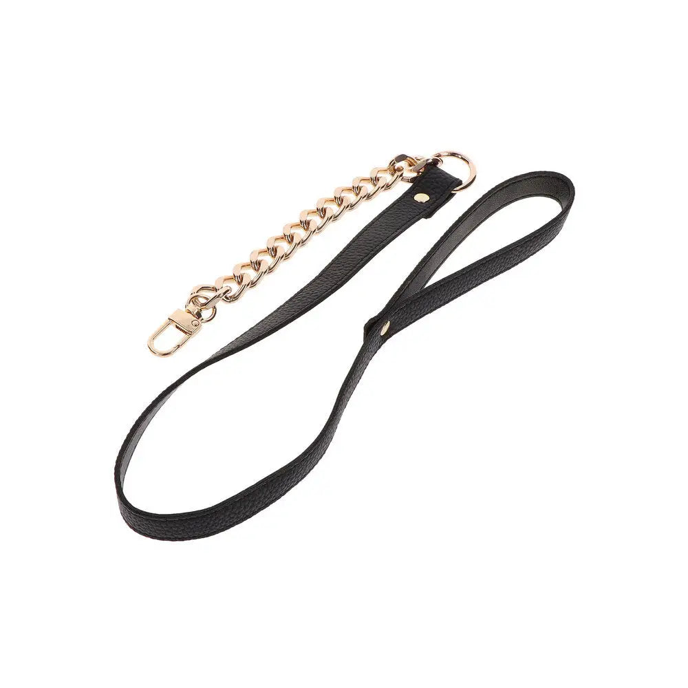 Taboom dona stainless steel gold bondage leash - peaches and screams