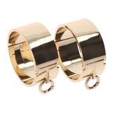 Taboom stainless steel gold bondage slave wrist cuffs - peaches and screams