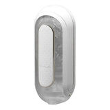 Tenga stretchy white waterproof rechargeable vibrator stroker - peaches and screams