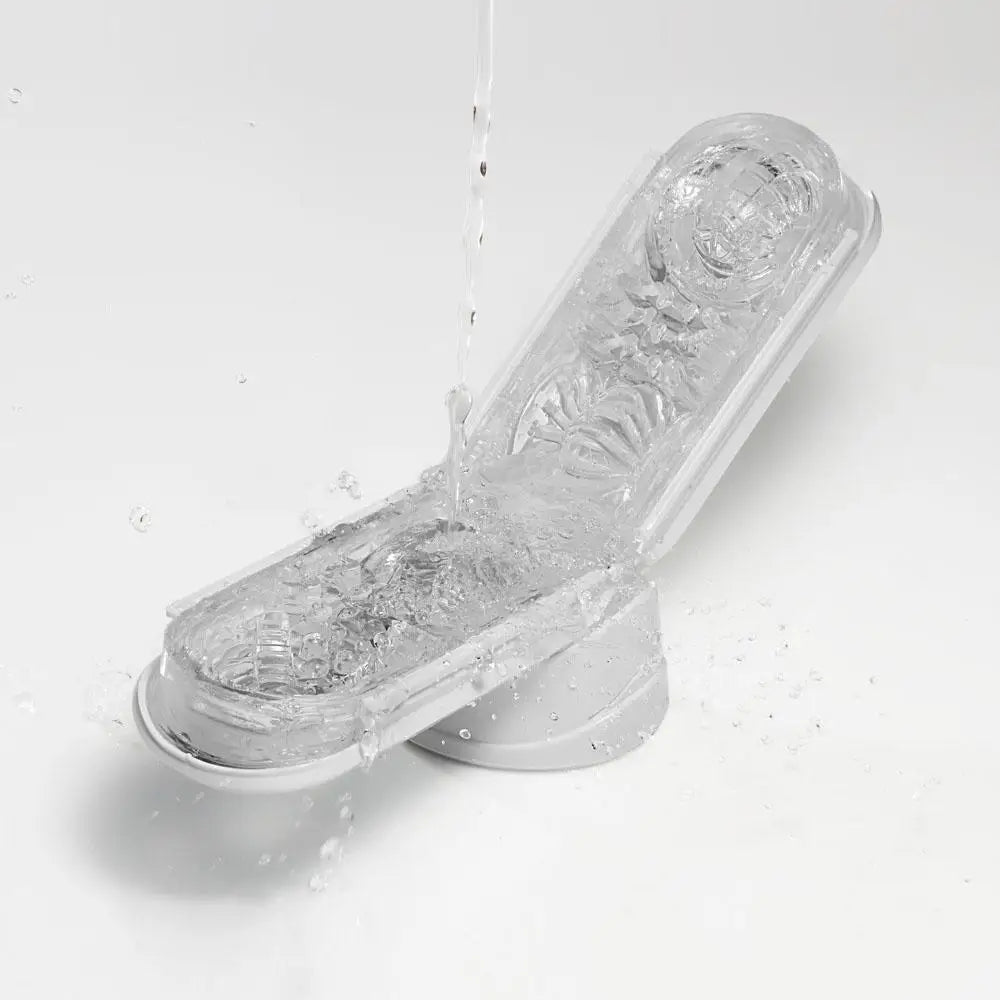 Tenga white realistic feel stretchy male masturbator stroker - peaches and screams