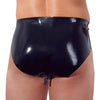 The late x black latex briefs with inflatable anal butt plug - medium - peaches and screams