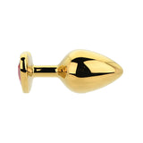 Toosh heart shaped gold with red stone medium - butt plugs peaches and screams