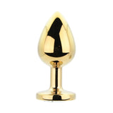 Toosh metal butt plug gold set of 3 clear stone - butt plugs peaches and screams