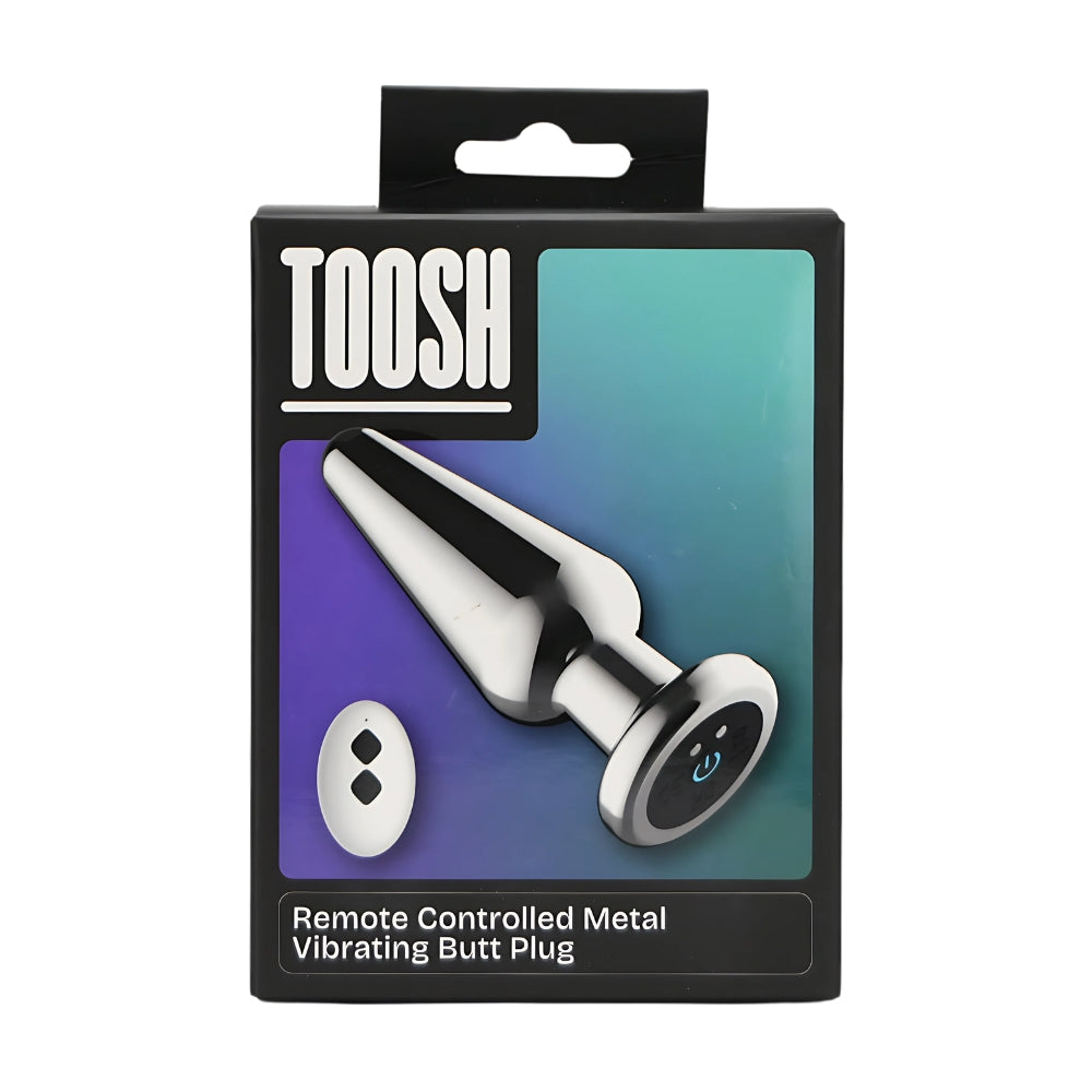 Toosh remote controlled metal vibrating butt plug - butt plugs peaches and screams