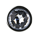 Toosh silver metal butt plug large clear stone - butt plugs peaches and screams