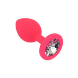 Toosh small pink butt plug with jewelled base - butt plugs peaches and screams