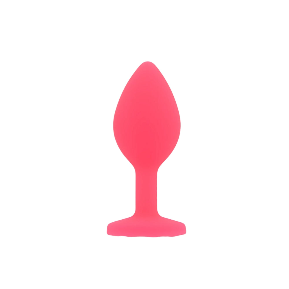 Toosh small pink butt plug with jewelled base - butt plugs peaches and screams