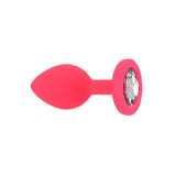 Toosh small pink butt plug with jewelled base - butt plugs peaches and screams