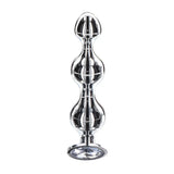 Toy joy stainless steel medium diamond anal beads 4.5 inch - peaches and screams