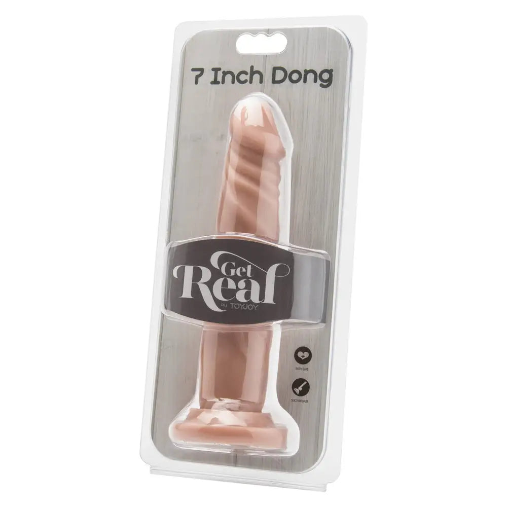 Toyjoy 7 inch flesh pink realistic dildo with suction cup - peaches and screams