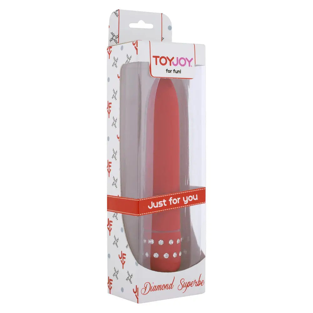 Toyjoy diamond studded red mini bullet vibrator - peaches and screams