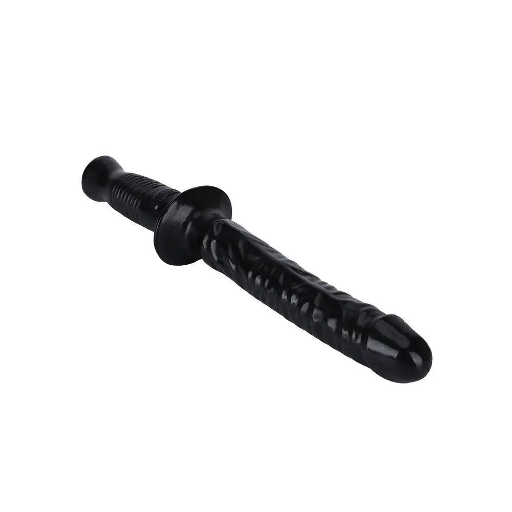 Toyjoy the manhandler 14.5 inch black dildo - peaches and screams