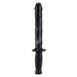 Toyjoy the manhandler 14.5 inch black dildo - peaches and screams