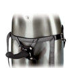 Vibrating black set crotchless strap on with probe plus - peaches and screams