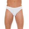 Wet look mens white cotton g-string underwear - peaches and screams