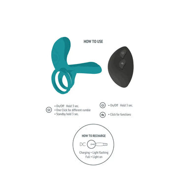 Xocoon Silicone Green Rechargeable Vibrating Cock Ring - Peaches and Screams