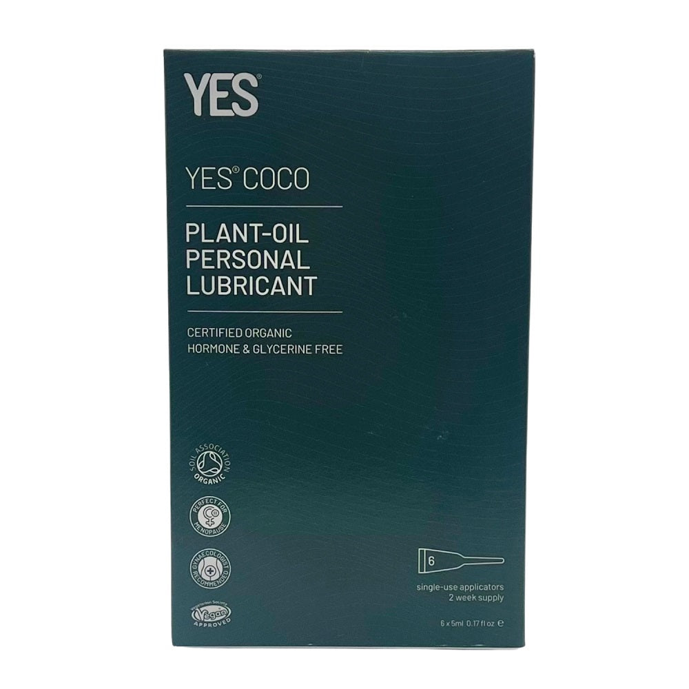 Yes coco coconut oil vaginal dryness lubricant 6x5ml - lubricant peaches and screams