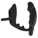 You2toys black cock ring and vibrating anal plug for men - peaches and screams