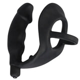 You2toys black cock ring and vibrating anal plug for men - peaches and screams