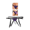 You2toys purple and black universal strap on harness 3 rings - peaches and screams