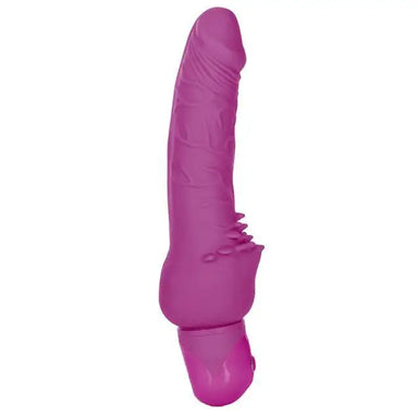 10 - inch Colt Pink Multi - speed Penis Vibrator With Clit Stim - Peaches and Screams