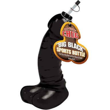 11 Inch Dicky Chug Big Black 20 Ounce Sports Bottle With Straw - Peaches and Screams