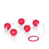 14 inch colt red pleasure anal beads with easy retrieve ring - peaches and screams