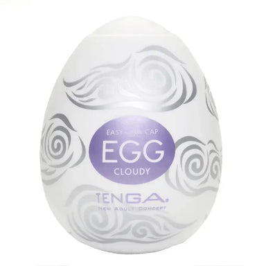 2.5-inch Cloudy Egg Silicone Stimulating Texture Male Masturbator - Peaches and Screams