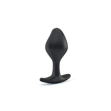 3.75 - inch Mystim Silicone Black Medium Electrastim Butt Plug - Peaches and Screams