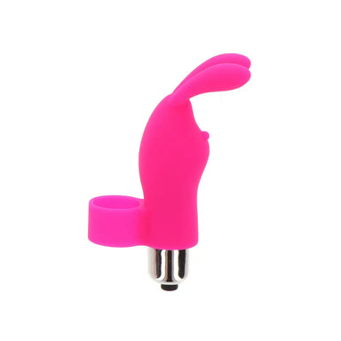 4.25 - inch Toyjoy Silicone Pink Bunny Mini Finger Vibrator - Peaches and Screams