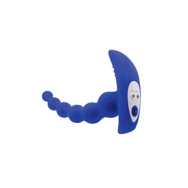 4.5 - inch Evolved Silicone Blue Rechargeable Anal Beads With Remote - Peaches and Screams