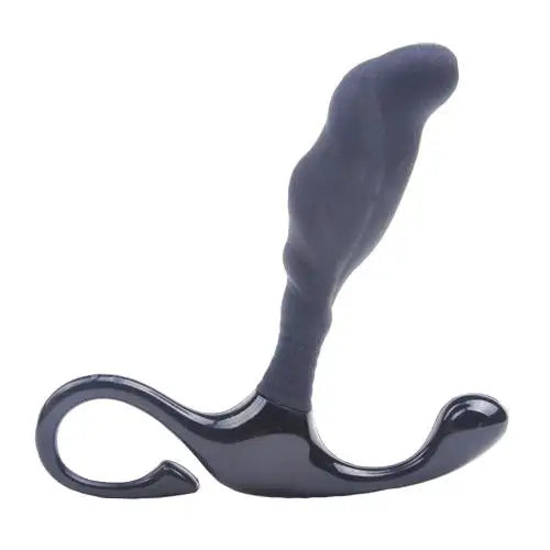 4-inch Silicone Black Bendable Prostate Massager For Him - Peaches and Screams