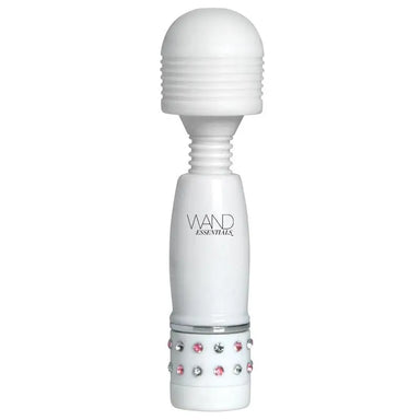 4 - inch White Powerful Multi - speed Mini Wand Massager - Peaches and Screams